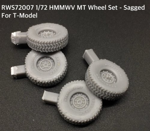 Przejdź do produktu T-Model RWS72007 - 1:72 Koła żywiczne do HMMWV z odwzorowanym ugięciem opon