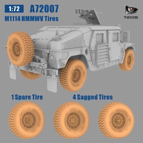 Przejdź do produktu T-Model A72007 - 1:72 Koła do M1114 HMMWV z odwzorowanym ugięciem opon