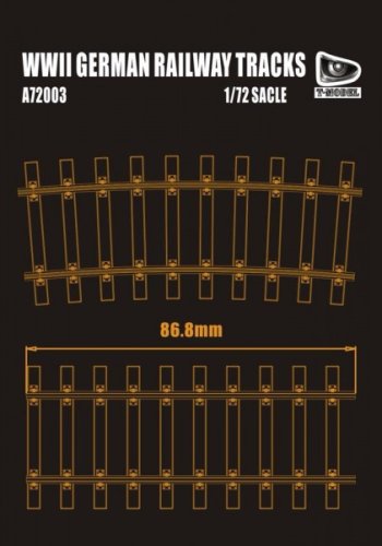 Przejdź do produktu T-Model A72003 - 1:72 Niemieckie tory kolejowe 4 odcinki (35 cm)