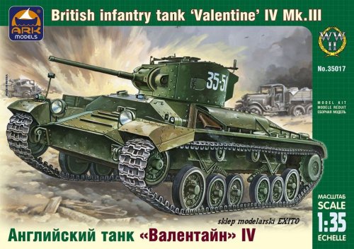 Przejdź do produktu ARK MODELS 35017 - 1:35 British infantry tank Valentine IV Mk.III