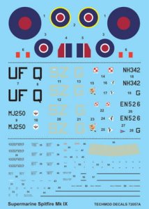 TECHMOD 72057 - 1:72 Supermarine Spitfire Mk.IX