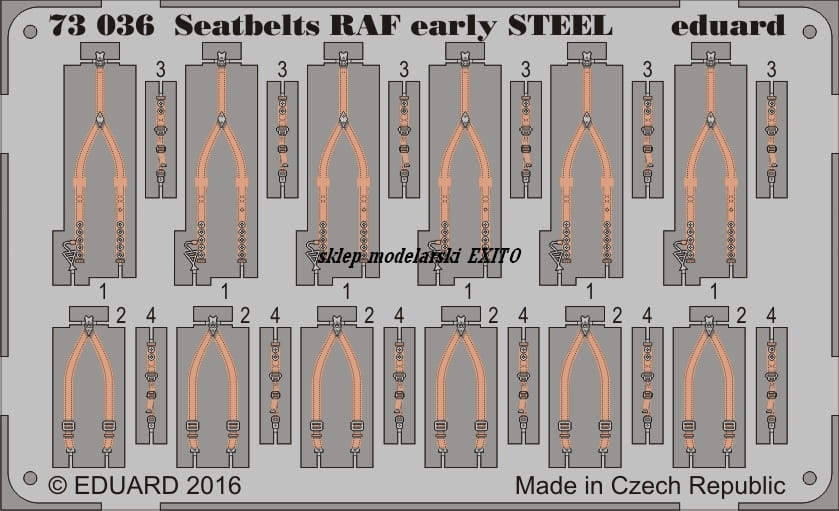 Przejdź do produktu EDUARD 73036 - 1:72 Seatbelts RAF early - Steel