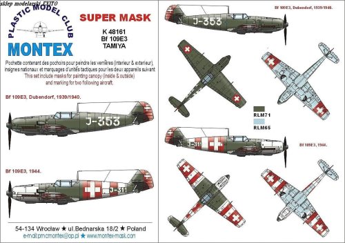 Przejdź do produktu MONTEX K48161 - 1:48 Bf-109 E-3 Switzerland