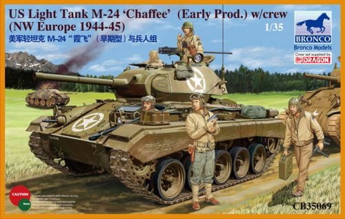 Przejdź do produktu BRONCO CB 35069 - 1:35 US Light Tank M-24 Chaffee (Early Prod.) w/ Tank Crew Set
