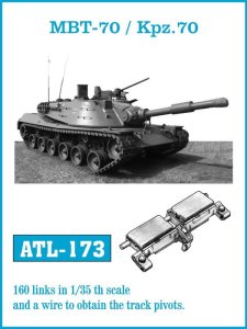 Friulmodel ATL-173 - 1:35 Metalowe gąsienice MBT-70 / Kpz.70