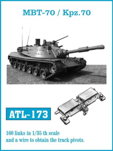 Przejdź do produktu Friulmodel ATL-173 - 1:35 Metalowe gąsienice MBT-70 / Kpz.70