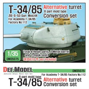 DEF MODEL DM35075 - 1:35 T-34/85 8 part mold type Alternative Turret Conversion set