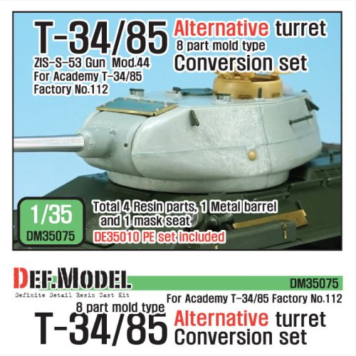 Przejdź do produktu DEF MODEL DM35075 - 1:35 T-34/85 8 part mold type Alternative Turret Conversion set