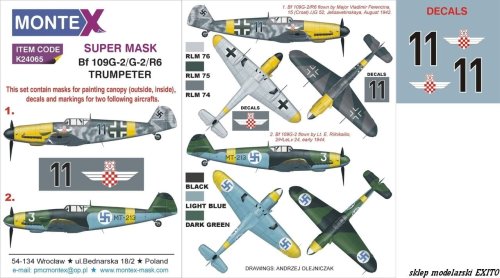 Przejdź do produktu MONTEX K24065 - 1:24 Messerschmitt Bf-109G-2