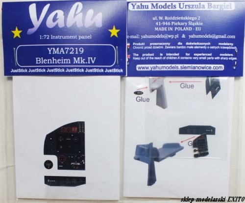 Przejdź do produktu YAHU YMA7219 - 1:72 Blenheim Mk.IV tablica przyrządów