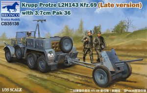 BRONCO CB 35138 - 1:35 Krupp Protze L2H143 Kfz.69 (Late version) with 3.7cm Pak 36