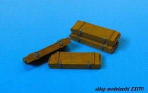 EUREKA XXL E-016 - 1:35 Drewniane skrzynki do amunicji 7.5 cm Pak 40 - Marder II /III i inne