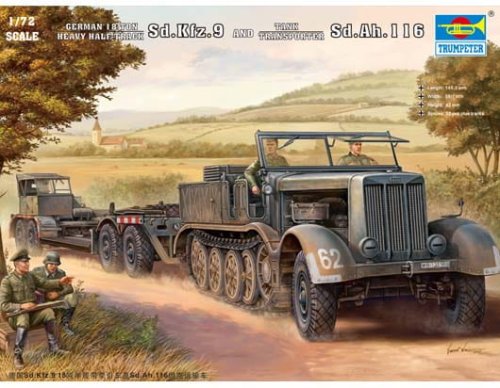 Przejdź do produktu TRUMPETER 07275 - 1:72 German Sd.Kfz.9 (18t) Half-track & Sd.Ah.116 Trailer