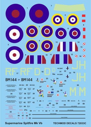 Przejdź do produktu TECHMOD 72033 - 1:72 Spitfire Mk.V