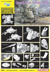 DRAGON 6421 - 1:35 Quad Gun Trailer M55