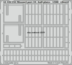EDUARD 53126 - 1:200 USS Missouri part 10 - hull plates