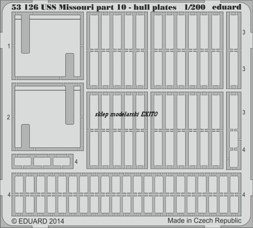 Przejdź do produktu EDUARD 53126 - 1:200 USS Missouri part 10 - hull plates