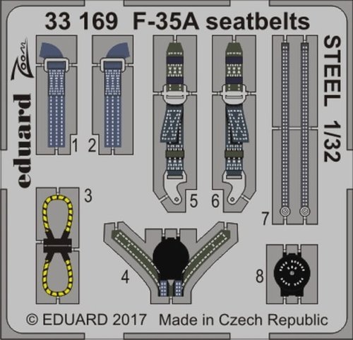 Przejdź do produktu EDUARD 33169 - 1:32 F-35A seatbelts - Steel