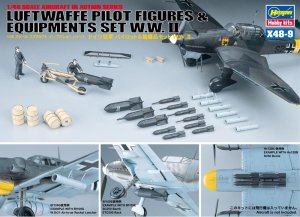 HASEGAWA X4809 - 1:48 Luftwaffe Pilot Figures & Equipments Set WWII
