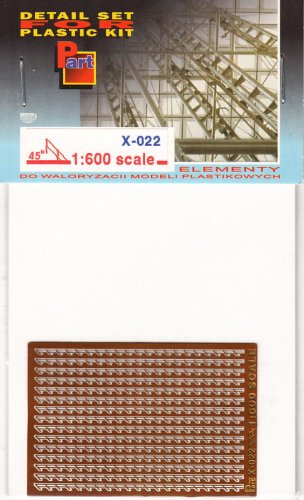 Przejdź do produktu PART X022 - 1:600 Aslant railing (reling ukośny) at 45'