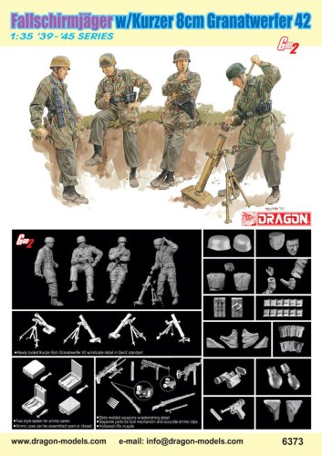 Przejdź do produktu DRAGON 6373 - 1:35 Fallschirmjager w/Kurzer 8cm Granatwerfer42