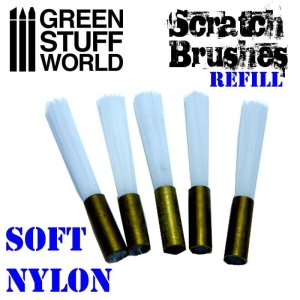 GREEN STUFF 1654 - Zestaw 5 wkładów do ołówków szczotkowych - miękki nylon