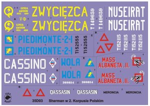 TORO MODEL 35D03 - 1:35 Shermany w 2 Korpusie Polskim, Włochy 1945