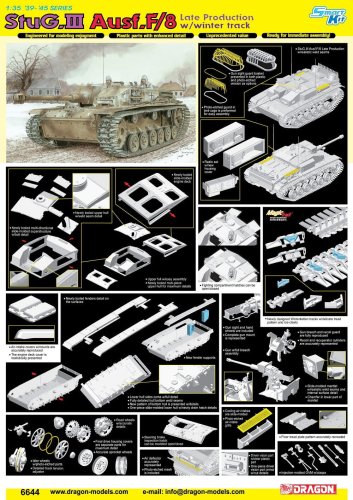 Przejdź do produktu DRAGON 6644 - 1:35 StuG III Ausf.F8 Late Production w/Winterketten