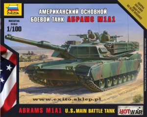 ZVEZDA 7405 - 1:100 M1A1 Abrams - U.S.Main Battle Tank - Hot War Series