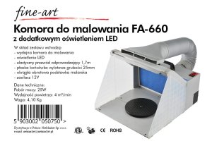 FINE-ART FA-660 - Komora do malowania z wyciągiem i oświetleniem LED HS-420DCK