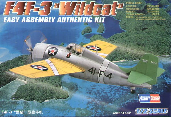 Przejdź do produktu HOBBY BOSS 80219 - 1:72 F4F-3 Wildcat