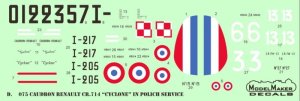 MODELMAKER D48075 - 1:48 Caudron Renault CR-714 Cyclone in Polish service