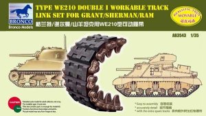 BRONCO AB 3543 - 1:35 Sherman Double I Workable Track Link Set