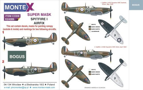 Przejdź do produktu MONTEX K24089 - 1:24 Spitfire Mk.I