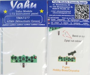 YAHU YMA7277 - 1:72 A5M4 ( Mitsubishi Green ) tablica przyrządów