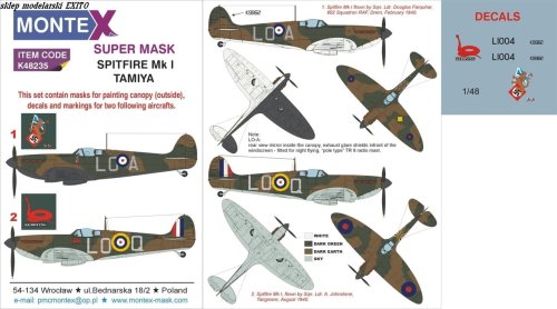 Przejdź do produktu MONTEX K48235 - 1:48 Spitfire Mk.I