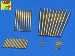 ABER 1:350L-52  - 1:350 Set of barrels 203mm x 10, 127mm x 8, 25mm x 8, 13mm x 4 for Japan Heavy Cruiser Mogami (1942)