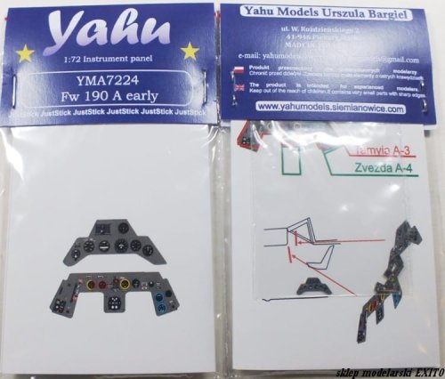 Przejdź do produktu YAHU YMA7224 - 1:72 Fw 190 A early tablica przyrządów