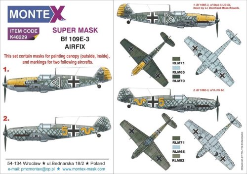 Przejdź do produktu MONTEX K48229 - 1:48 Messerschmitt Bf 109E-3
