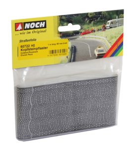 NOCH 60722 - 1:87 (H0) Cobbled Pavement, 100 x 6,6 cm - Droga / chodnik z kostki brukowej