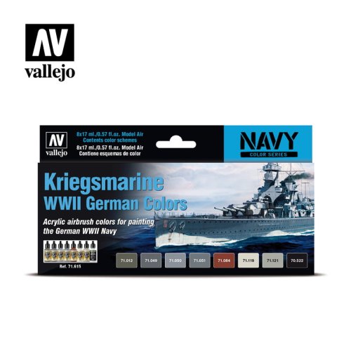 Przejdź do produktu VALLEJO 71615 - Kriegsmarine WWII German Colors - Model Air Set
