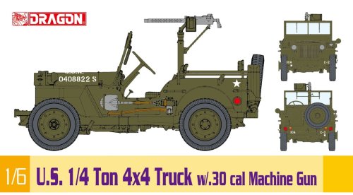 Przejdź do produktu DRAGON 75050 - 1:6 U.S. 1/4 Ton 4x4 Truck w/.30 cal Machine Gun
