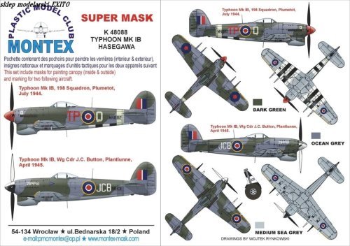 Przejdź do produktu MONTEX K48088 - 1:48 Hawker Typhoon Mk.IB