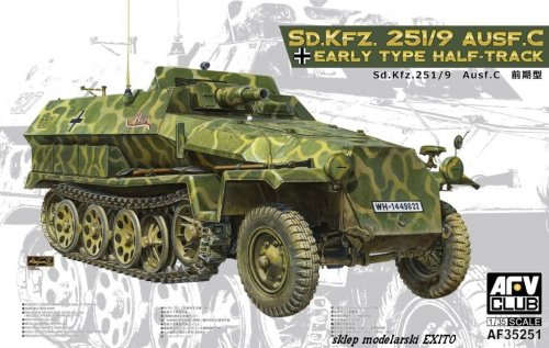 Przejdź do produktu AFV CLUB 35251 - 1:35 Sd.Kfz. 251/9 Ausf. C Early type half-track