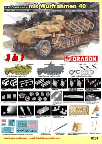 Przejdź do produktu DRAGON 6284 - 1:35 Sd.Kfz.251/2 Ausf.C mit Wurfrahmen 40 (3 in 1)