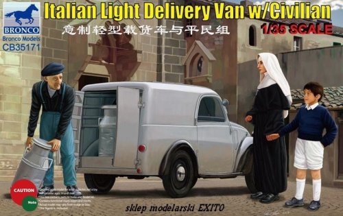 Przejdź do produktu BRONCO CB 35171 - 1:35 Italian Light Delivery Van w/Civilian