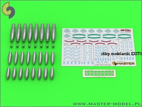 Przejdź do produktu MASTER AM-24-013 - 1:24 Dodatkowe typy głowic dla brytyjskich rakiet RP-3