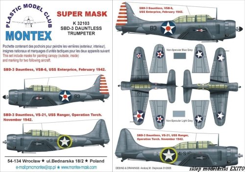 Przejdź do produktu MONTEX K32103 - 1:32 SBD-3 Dauntless