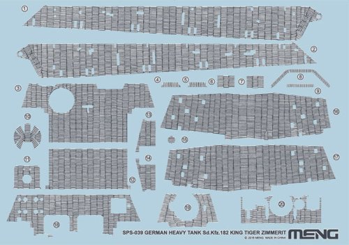 Przejdź do produktu MENG MODEL SPS039 - 1:35 German Heavy Tank Sd.Kfz.182 King Tiger Zimmerit Decal