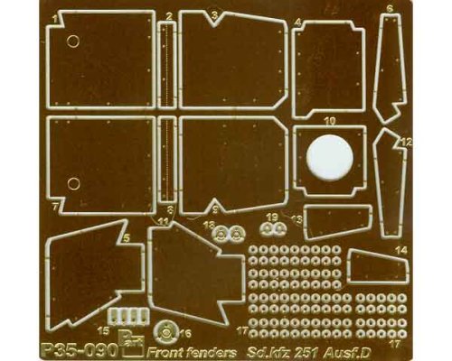 Przejdź do produktu PART P35090 - 1:35 Sd.Kfz.251 Ausf.D front fenders